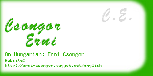 csongor erni business card